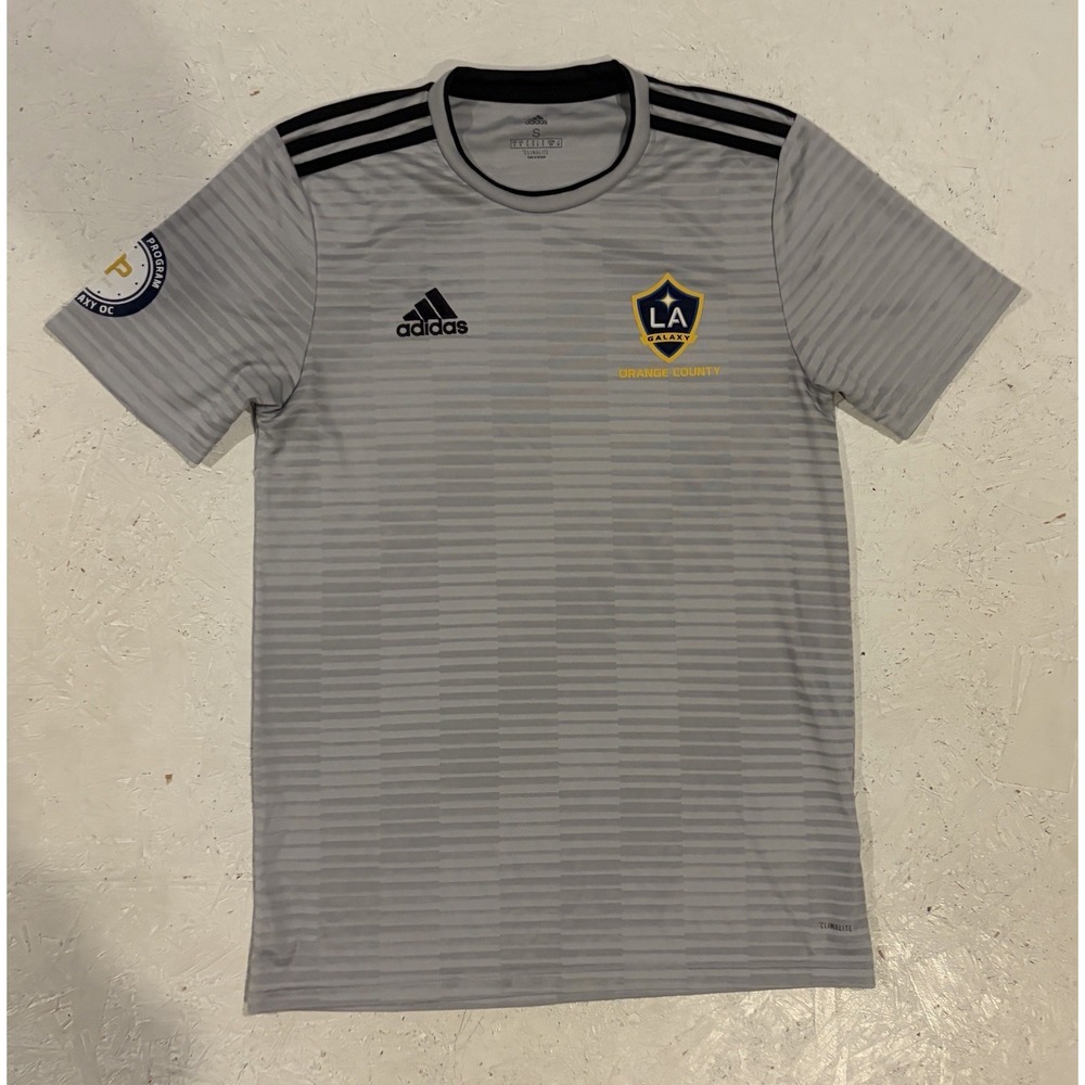 Adidas LA Galaxy Condivo 18 Soccer Jersey Mens S Stone Gray CF0684 Los Angeles